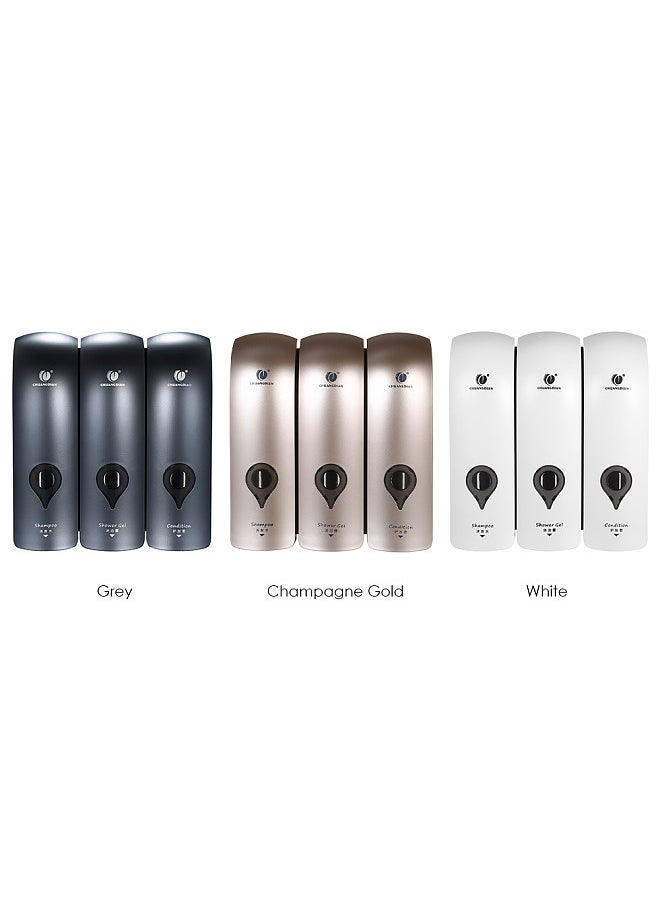 CHUANGDIAN - Manual Soap Dispenser, Wall Mounted Liquid Shampoo Box, Shower Gel Hand Soap Dispensers, for Kitchen Bathroom Home Hotel - Image 1