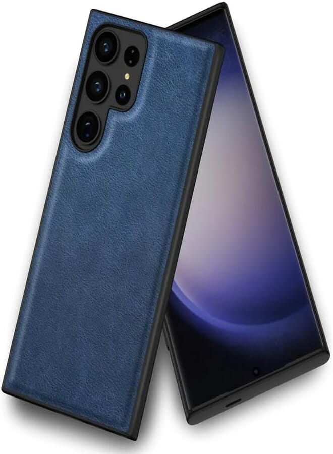Next Next Store Premium Leather Case Compatible with Samsung Galaxy Note 20 Ultra - PU Leather, Shockproof, Scratch Resistant, Soft Edge Cover. (Navy)