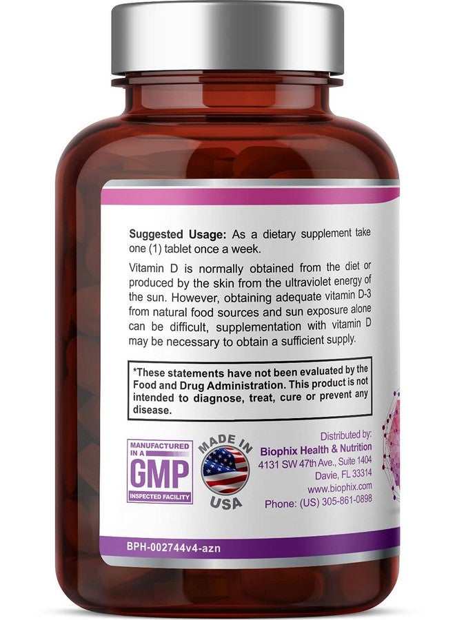 biophix Vitamin D-3 50000 IU 60 Tablets - High-Potency Supports Strong Bones Immune Health - Image 3