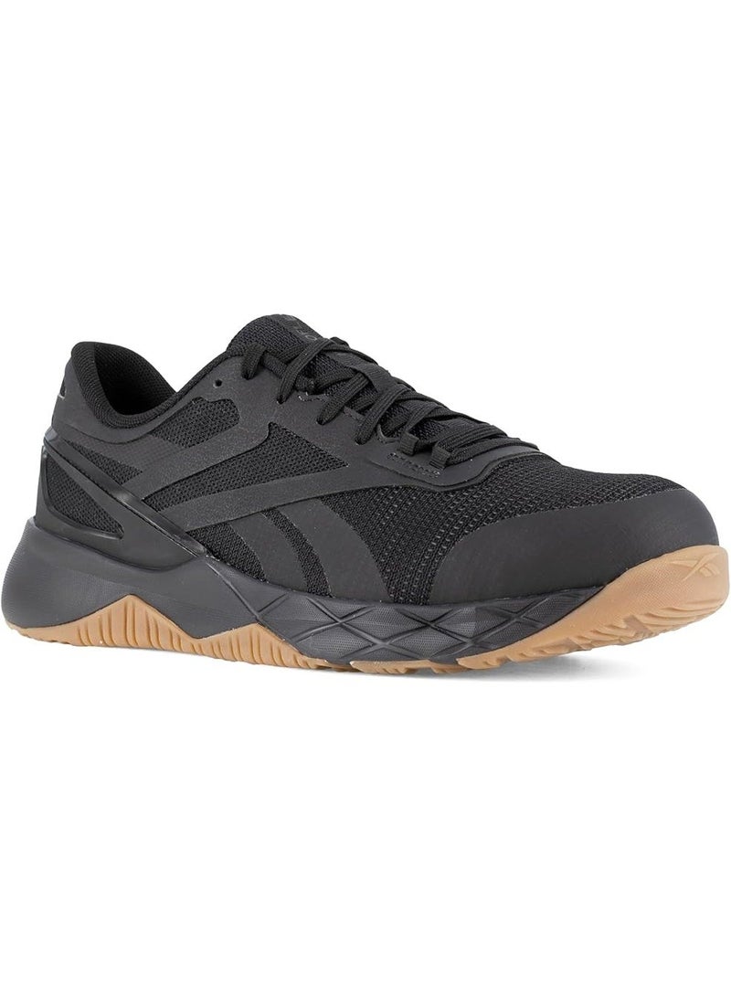 Reebok Work حذاء سلامة رجالي بمقدمة مركبة مع حماية من المخاطر الكهربائية وتصميم يسمح بالتهوية أسود وجم - Image 1