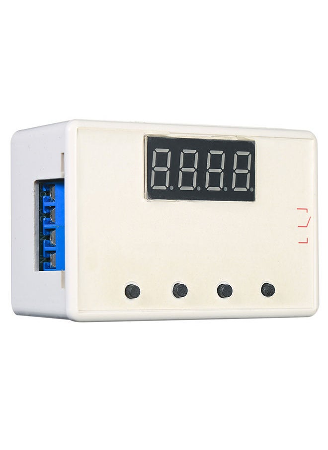 NIBEMINENT - Adjustable LED Delay Relay Module Timer Control Switch Board With Case White - Image 1