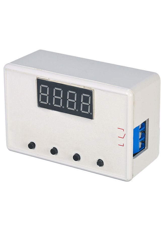 NIBEMINENT - Adjustable LED Delay Relay Module Timer Control Switch Board With Case White - Image 1