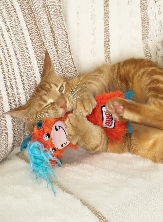 KONG Kickeroo Highland Cow Cat Toy - Plush Catnip Toy with Crinkle Sound & Fluffy Tail - Assorted Colors (1 Pack) - Image 2