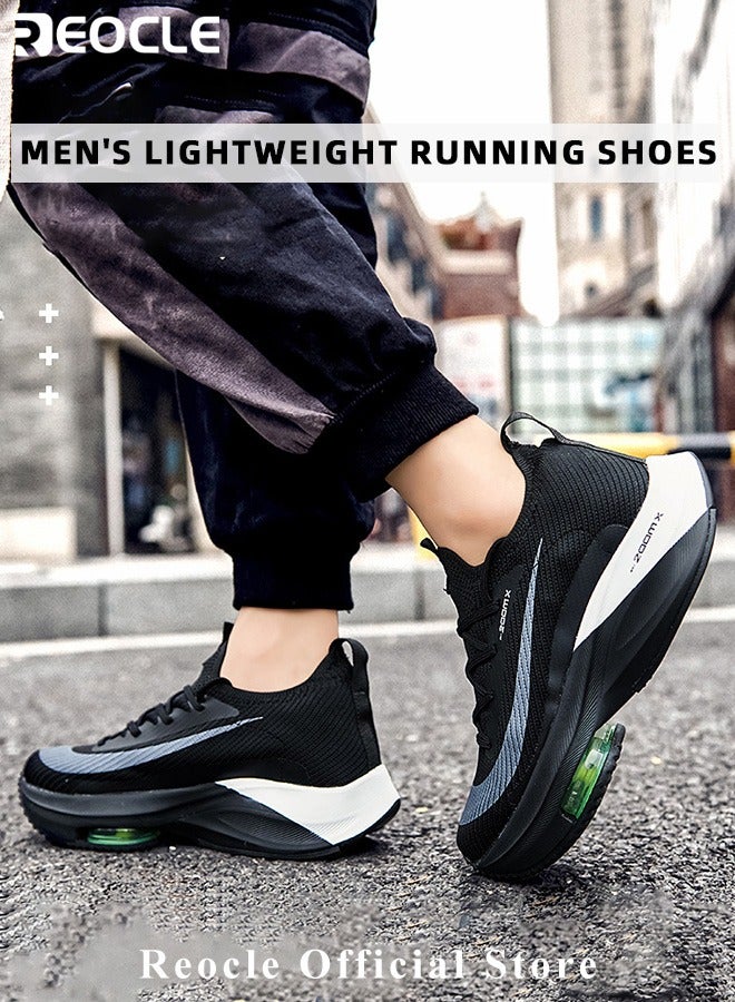 REOCLE Walking Sneakers Casual Sports Gym Jogging Unisex Training Lightweight Sneakers Professional Outdoor Cushioning Jogging Shoes  - Image 2