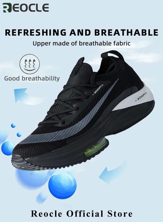 REOCLE Walking Sneakers Casual Sports Gym Jogging Unisex Training Lightweight Sneakers Professional Outdoor Cushioning Jogging Shoes  - Image 5