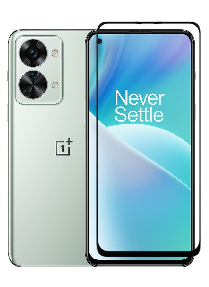 AINA حماية شاشة زجاجية مقسّاة 5D مصممة لهاتف OnePlus Nord 2T تغطي الشاشة بالكامل مع لاصق كامل من الحافة إلى الحافة وخالية من الفقاعات - Image 1