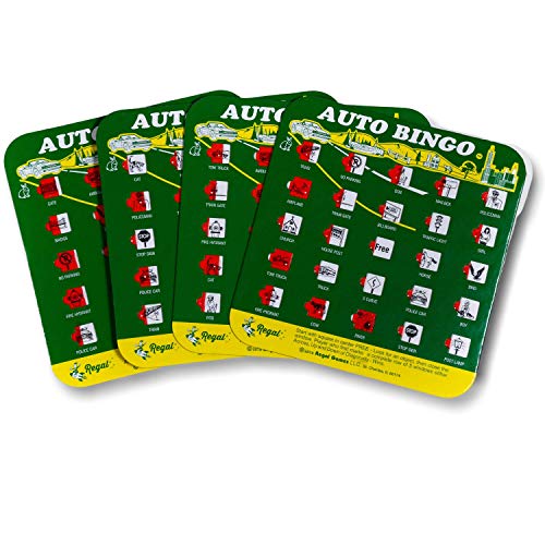 Regal Games FingerTip Shutter Bingo Cards with Sliding Windows Auto Bingo Game Set Assorted Travel Game for Adults Kids Reusable No Chips Daubers Needed 4 Packs Green - Image 1