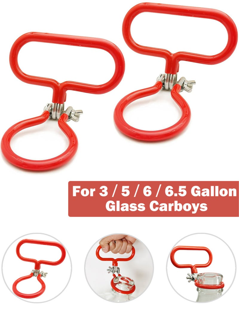 2pcs Carboy Handle Heavy Duty Glass Carboy Holder for Smooth Neck 3 Gallon 5 Gallon 6 Gallon 6.5 Gallon Glass Bottle Fermenter Home Brewing  - Image 1