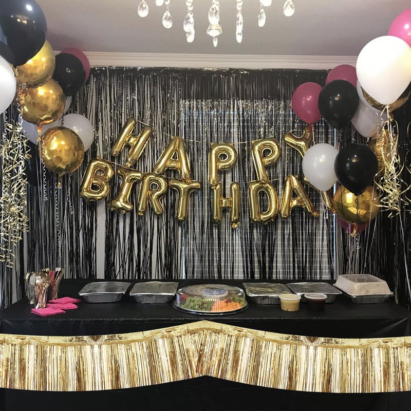 BEISHIDA بيشيدا 3 عبوات من زينة الشريط المعدني المتلألئ لتزيين الجدران باللون الشمبانيا - Image 4