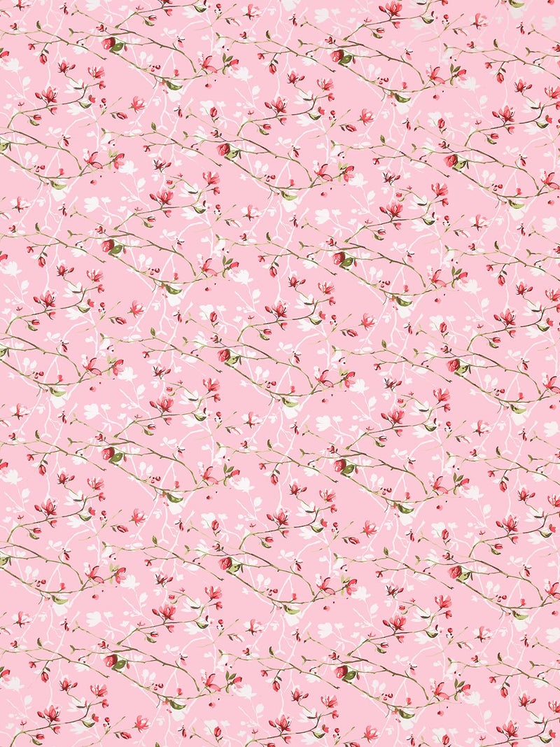 haus & kinder haus kinder Bedsheet for Double Bed Elastic Fitted Queen Size 186 TC 1 Fitted Bed Sheet for Double Size Bed 2 Pillow Covers 60 X 78 Inches 13 Inch Deep Pocket Summer Vinatge Romance Pink - Image 4
