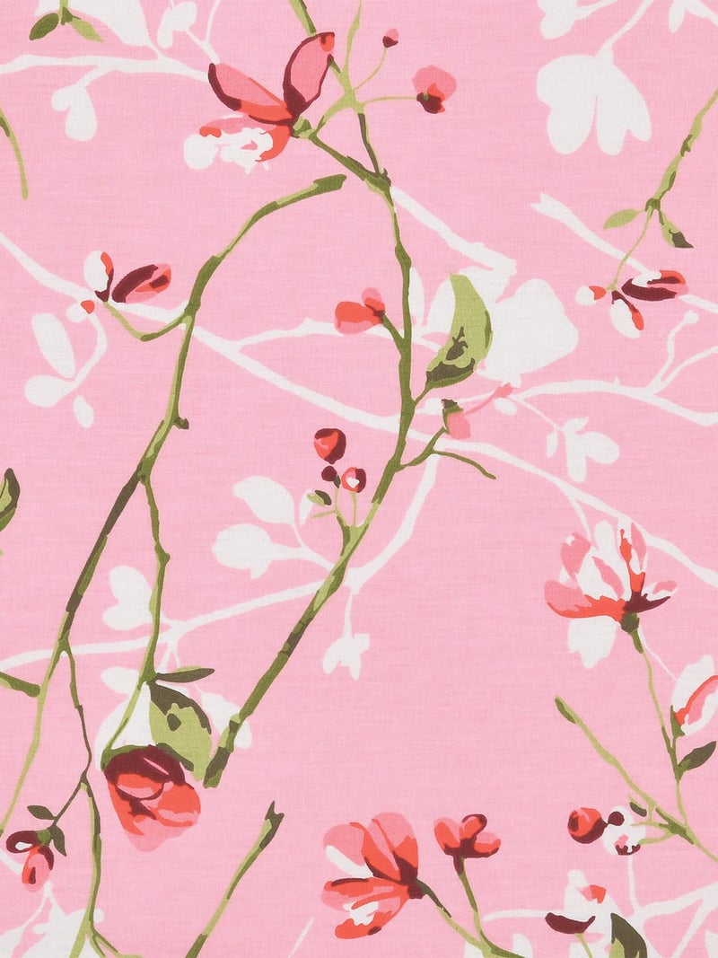 haus & kinder haus kinder Bedsheet for Double Bed Elastic Fitted Queen Size 186 TC 1 Fitted Bed Sheet for Double Size Bed 2 Pillow Covers 60 X 78 Inches 13 Inch Deep Pocket Summer Vinatge Romance Pink - Image 3