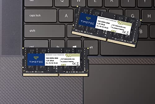 Timetec 32GB KIT(2x16GB) DDR4 2666MHz (DDR4-2666) PC4-21300 (PC4-2666V) Non-ECC Unbuffered 1.2V CL19 2Rx8 Dual Rank 260 Pin SODIMM Laptop Notebook PC Computer Memory RAM Module Upgrade - Image 4