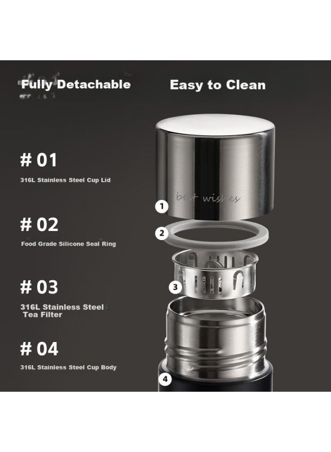 Tomimitsu Fuguang Insulated Water Bottle Large Capacity For Men And Women, Gift For Students, School Use, Stainless Steel Thermos Cup Tea Mug Gift - Image 3