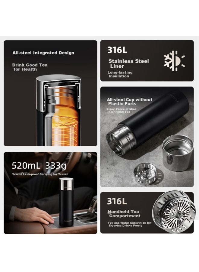 Tomimitsu Fuguang Insulated Water Bottle Large Capacity For Men And Women, Gift For Students, School Use, Stainless Steel Thermos Cup Tea Mug Gift - Image 1