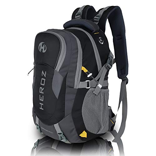 HEROZ Hammer Unisex Nylon 45 L Travel Laptop Backpack Water Resistant Slim Durable Fits Up to 17.3 Inch Laptop Notebook (ALL) (Grey & Black) - Image 5