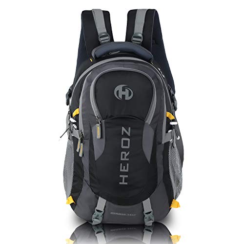 HEROZ Hammer Unisex Nylon 45 L Travel Laptop Backpack Water Resistant Slim Durable Fits Up to 17.3 Inch Laptop Notebook (ALL) (Grey & Black) - Image 1
