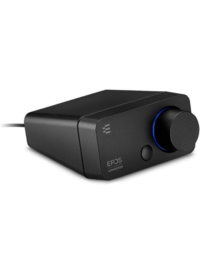 EPOS Epos Gsx 300 - External Computer Sound Card - High-Resolution Stereo & 7.1 Surround Sound - Led Volume Dial, Customizable Smart Button - Windows 10 Synchronized - Black Edition  - Image 1