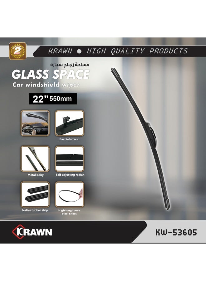 KRAWN brand car windshield wiper 22 Inches (550mm)