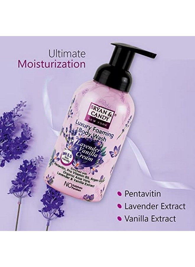 BRYAN & CANDY Lavender & Vanilla Cream Luxury Foaming Body Wash With Pentavitinpro Vit B5Argan Oillavender & Vanilla Extractskin Friendly Ph 5.5 All Skin Types 400 Ml  - Image 5