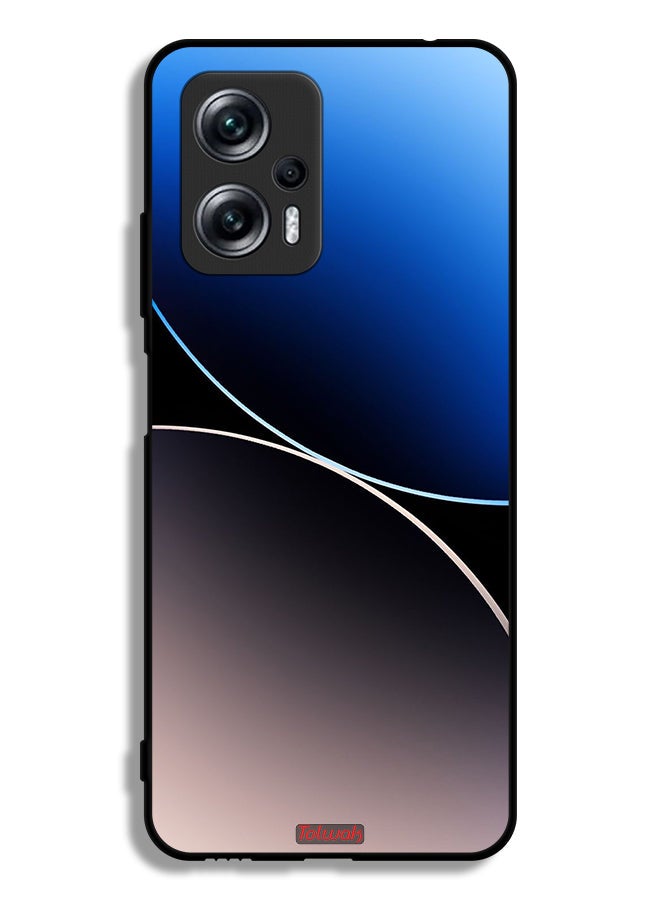 Tolwak Xiaomi Poco X4 GT Protective Case Cover Curve Lines Pattern - Image 2