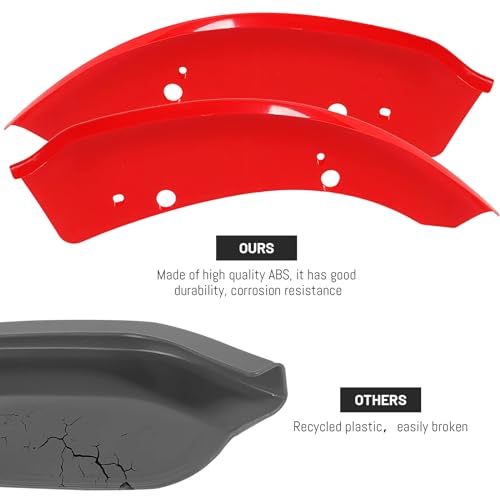 BOMLING Front Bumper Lip Splitter Protector Compatible with Dodge Charger Hellcat/SRT 392 / Scat Pack/RT Scat Pack/GT/RT 2015-2021, Red, Pack of 2 - Image 2