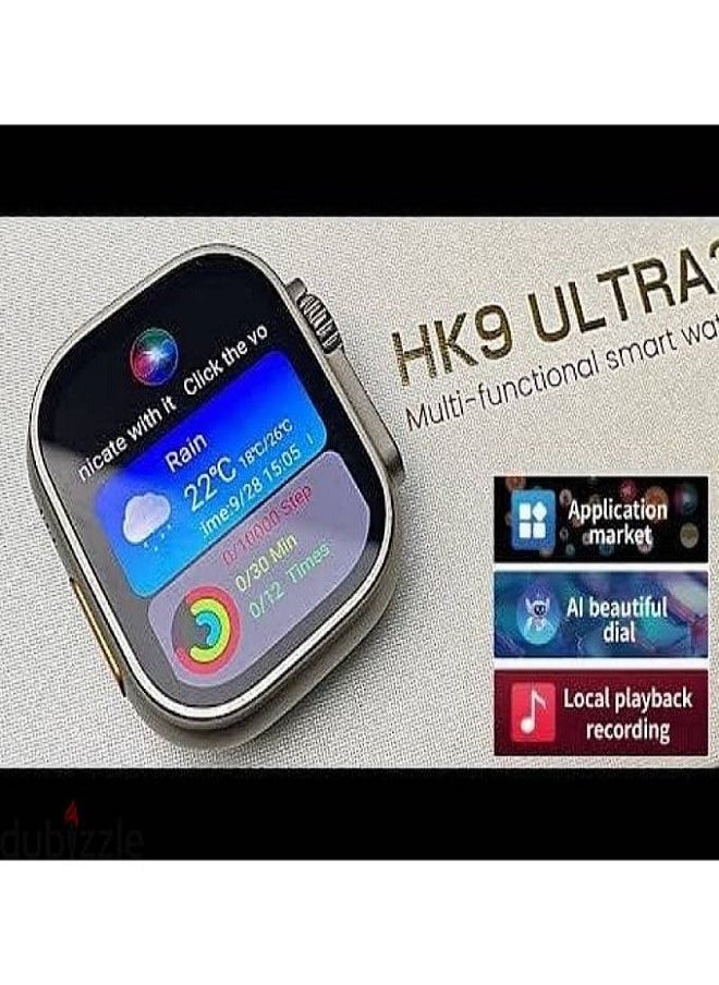 HK9 ULTRA 2 Series 9 Wearfit Pro (2024) SmartWatch 2.12 Inch SUPER AMOLED Display 480X320 Open AI Chat GPT GPS NFC Bluetooth V5 Call Wireless Charger