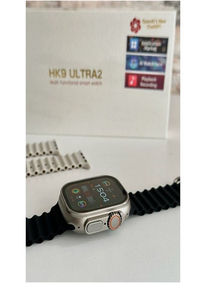 HK9 ULTRA 2 Series 9 Wearfit Pro (2024) SmartWatch 2.12 Inch SUPER AMOLED Display 480X320 Open AI Chat GPT GPS NFC Bluetooth V5 Call Wireless Charger
