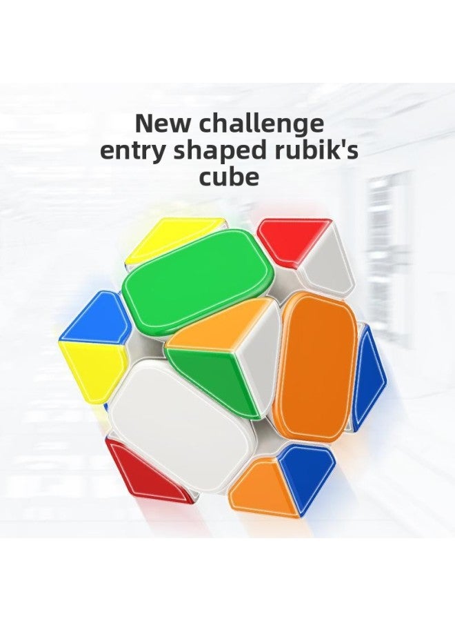 [Magic Cube] Magic Circle Culture RS Oblique Magic Cube Magnetic Special Color Children's Toys For Special Competition-Color:RS Oblique Magnetic Version [color]]  - Image 3