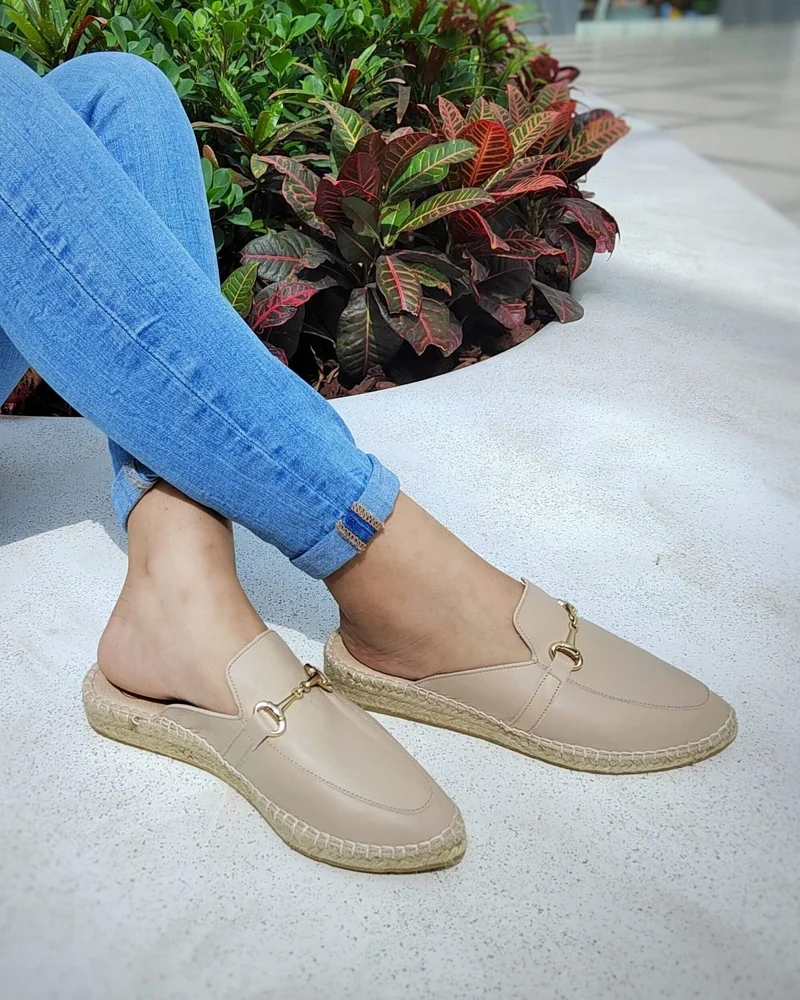 SHOEQ Sand Espadrille Mule for Women | Best Price UAE