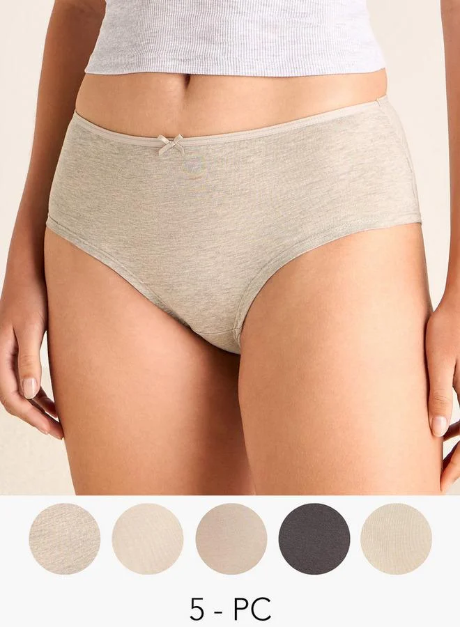 سبلاش فيڤ طقم من  سراويل داخلية بفيونكة وحزام خصر مطاطي