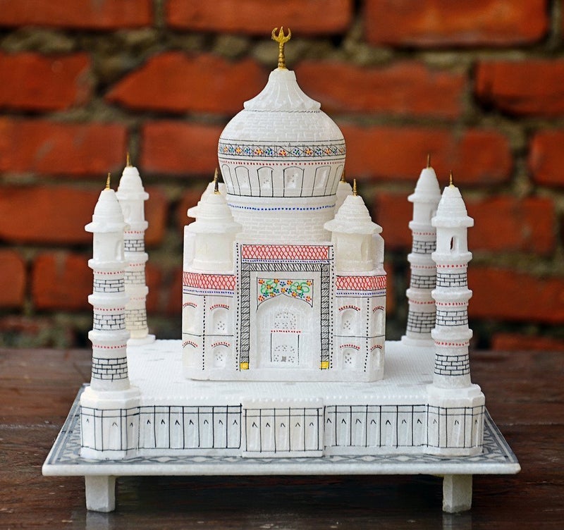 StonKraft StonKraft 9 Tajmahal Taj Mahal Replica Model Made of White Marble  - Image 2