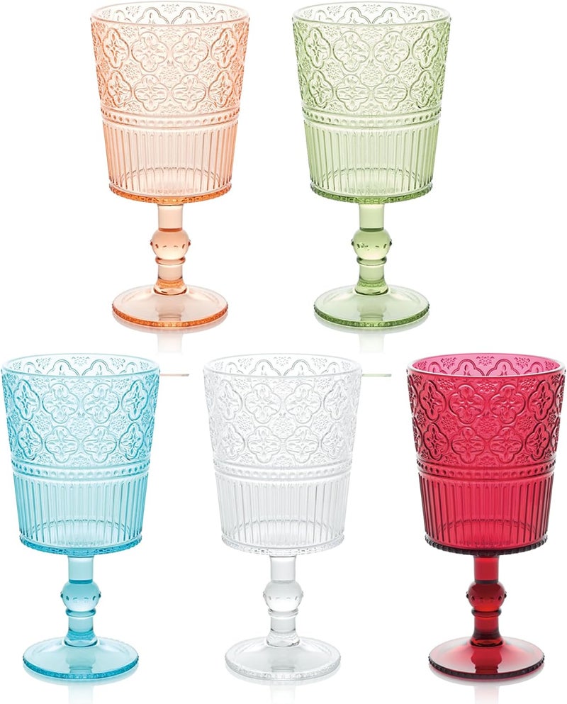 Certified International Certified International Victoria Clear Set of 6 Premium Acrylic All Purpose Goblet 35x35x7 14oz  Unbreakable Drinkware with Elegant Embossed Design Perfect for Everyday Use  Entertaining  - Image 3