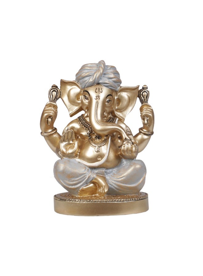 معنى المنزل باجادي غانيشا صغير - ذهبي ورمادي - Image 1