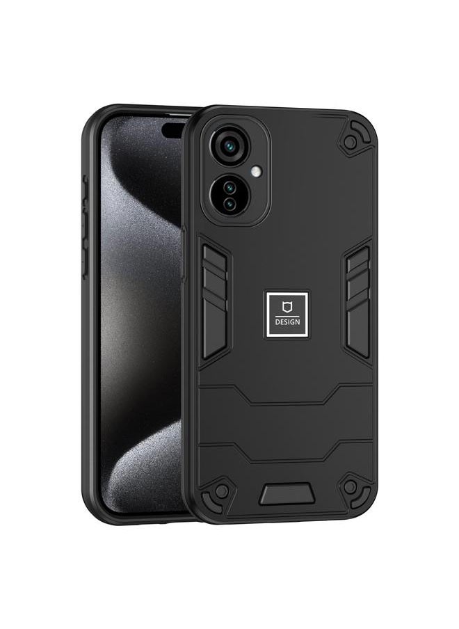 Zaboon For Tecno Camon 19 Neo 2 in 1 Shockproof Phone Case(Black) 