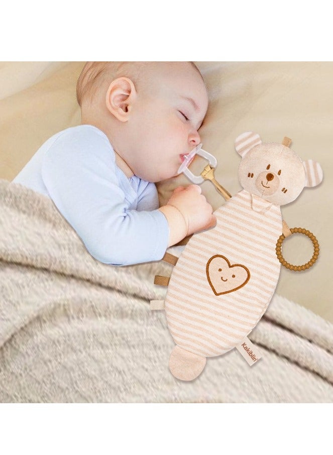 Kakiblin Organic Cotton Soothing Towel Doll, Newborn Sleeping Animal Model, Can Be Tied to a Pacifier, Gripping Toy - Image 1