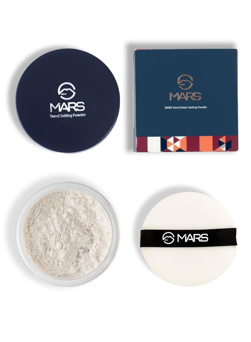 Mars Trend Setting Loose Powder Lightweight & Long Lasting Ultra Fine Setting Powder for Face Makeup (8.0gm) 03 Matte Translucent - Image 1