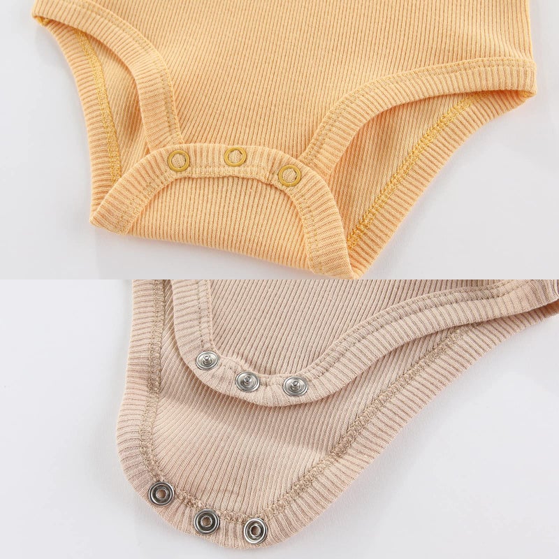 MAMIMAKA Newborn Baby Short Sleeve Bodysuit Cotton Babies Clothes for Boys and Girls,0-3 Months - Image 4