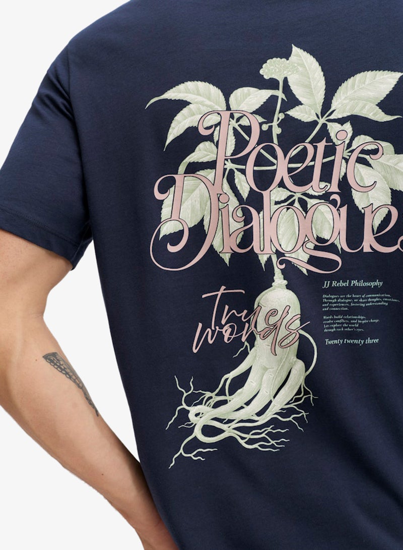 ج ج ريبل تيشيرت مطبوع بقصة عادية - Image 4