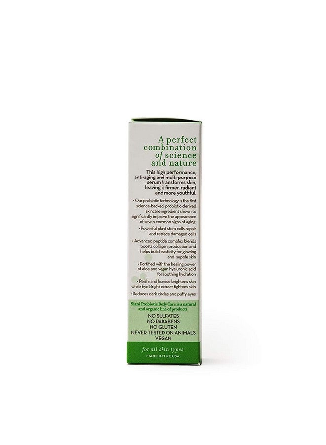 Siani Advanced Anti Aging Serum With Plant Stem Cells Advanced Peptidesscience Backed Probiotic Technology Vegan Organic & Natural Ingredients - Image 2