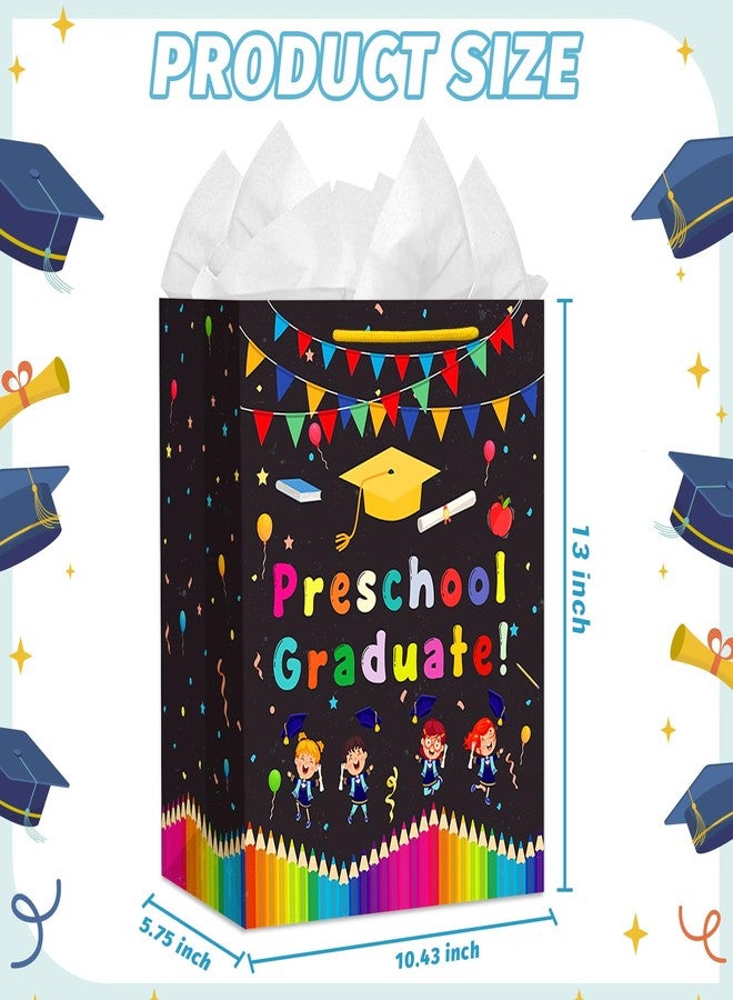 JUESMOS Preschool Graduation Gift Bag with Tissue Paper 13'' Class of 2026 Graduation Gift Bag with Handles for Kids Large Graduations Wrapping Paper Bags for Preschool PreK Boys Girls Party Supplies - Image 3