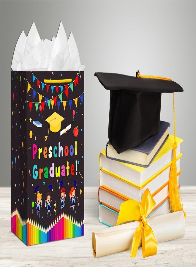 JUESMOS Preschool Graduation Gift Bag with Tissue Paper 13'' Class of 2026 Graduation Gift Bag with Handles for Kids Large Graduations Wrapping Paper Bags for Preschool PreK Boys Girls Party Supplies - Image 4
