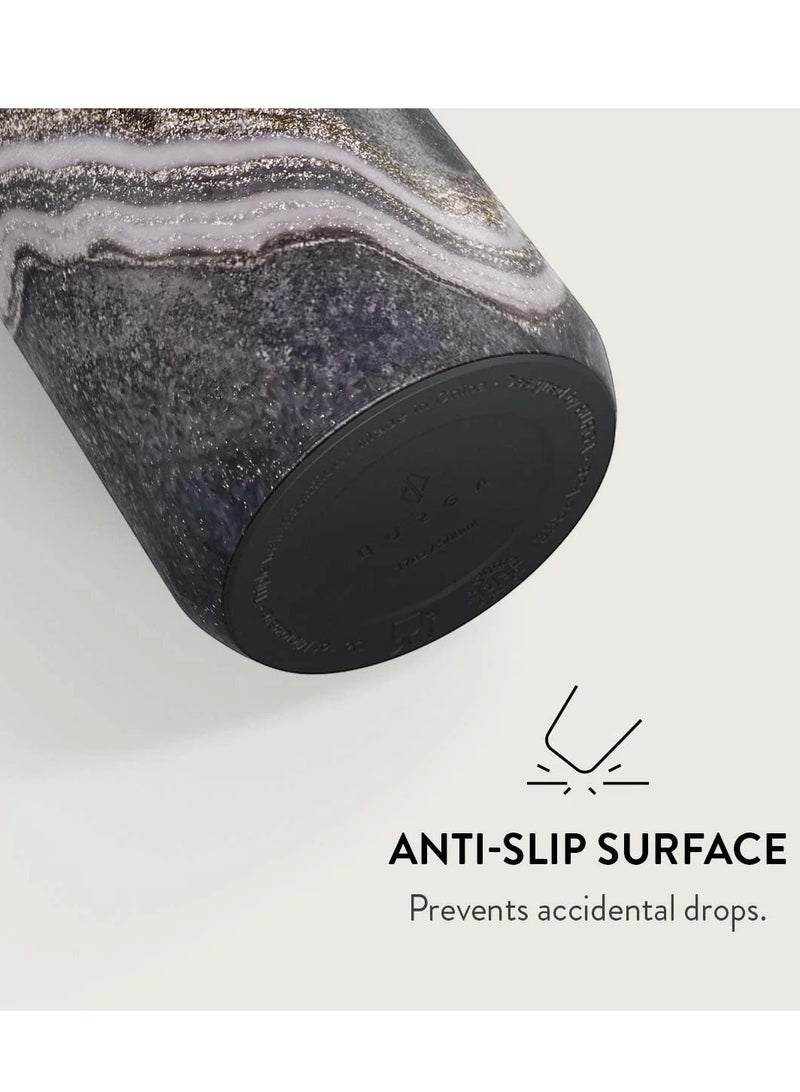 بورجا زجاجة مياه معزولة (17 أونصة) زجاجات مياه أنيقة من الفولاذ المقاوم للصدأ زجاجة مياه معدنية متينة تبقى ساخنة أو باردة ومضادة للانزلاق ومضادة للتسرب وقابلة لإعادة الاستخدام - ماجيك نايت - Image 3