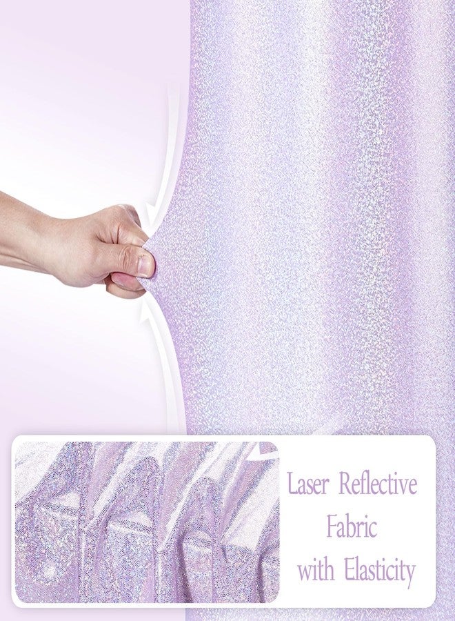 QueenDream Cylinder Pedestal Stand Covers for Party 3Pcs Lavender Spandex Cylinder Plinth Display Box Stand Cover for Wedding Graduation Ceremony Decor - Image 3