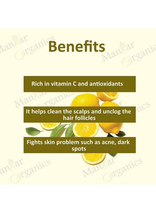 ManHar Organics Pure Lemon Peel Powder for Face Pack, Scrubbing, Exfoliation Skin Care Mask Jar 100gm- Nimbu Chilka Powder | Citrus Limon | With Vitamin C - Image 3