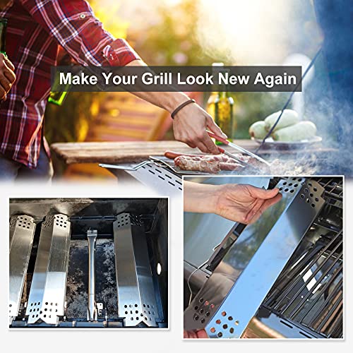 Criditpid Grill Heat Plate Parts for Home Depot Nexgrill 720-0830H, 720-0888N, 720-0888, 720-0864, 720-0896B, Stainless Steel Grill Heat Tent, Burner Cover, Flame Tamer for 4 Burner Members Mark 720-0830G - Image 4