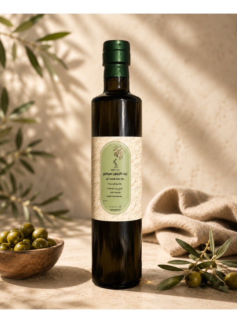Sinai Al-Fayrouz Extra Virgin Olive Oil, 500g Glass Bottle - Image 2