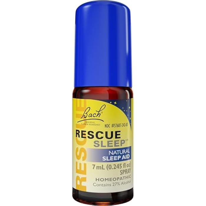 RESCUE Bach RESCUE SLEEP Spray 7mL, Natural Sleep & Stress Relief Aid, Homeopathic Flower Essence, Vegan, Free of Melatonin, Sugar, and Gluten, Non-Narcotic, Non-Habit Forming - Image 1