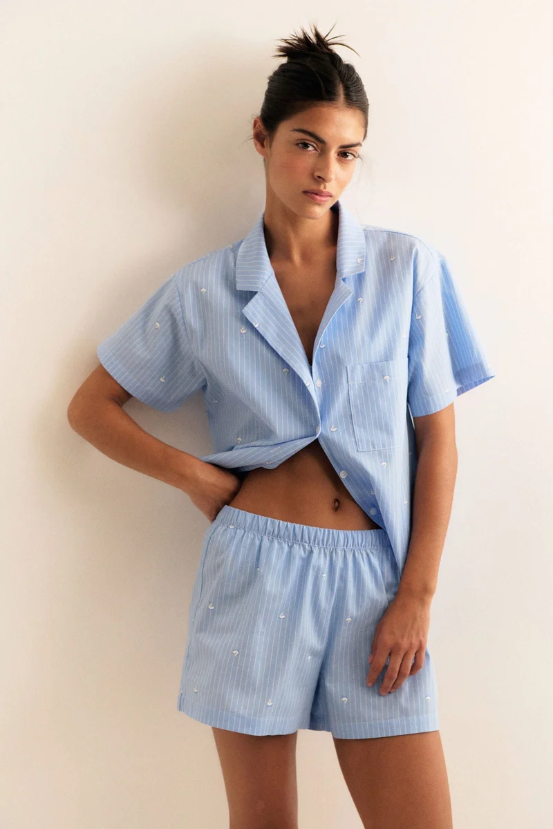 اتش اند ام بيجاما من قميص وشورت