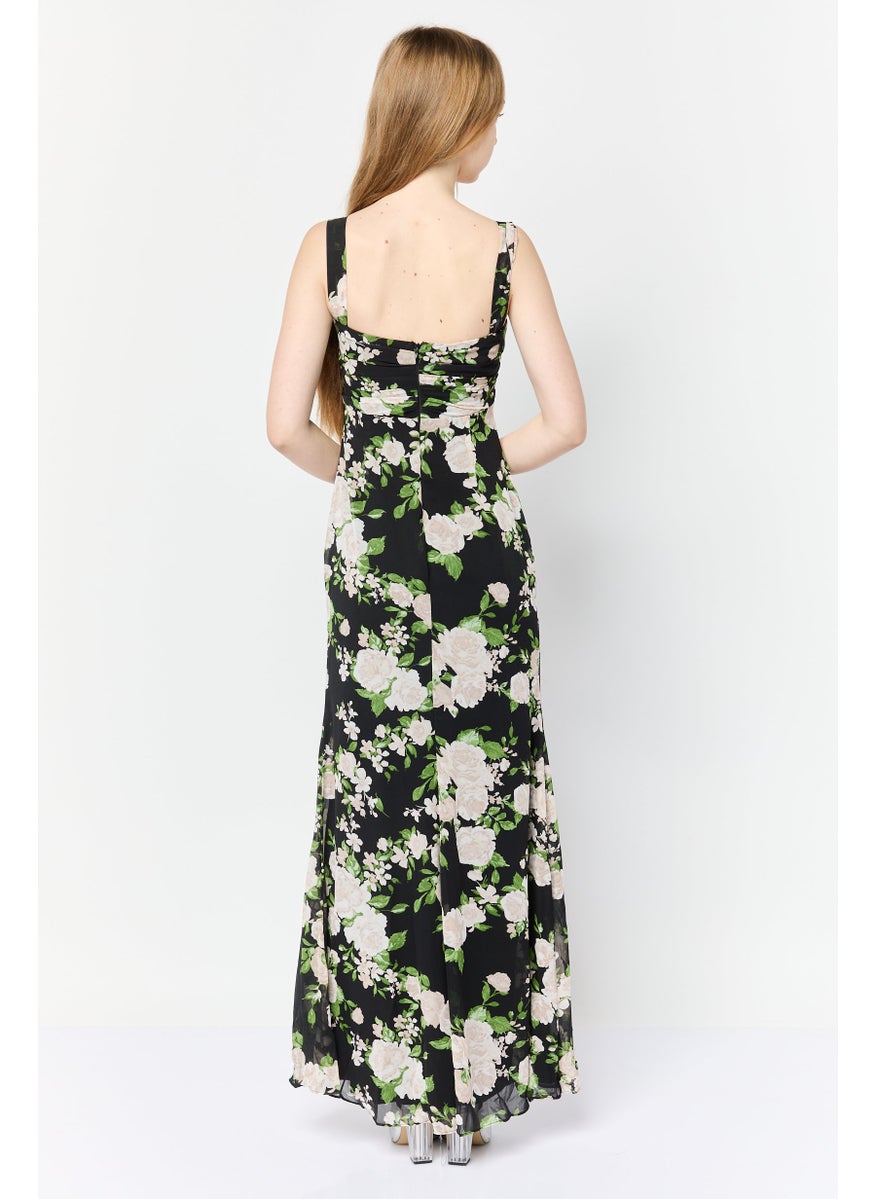 Lulus Women Floral Pattern Maxi Dress, Multicolor  - Image 4