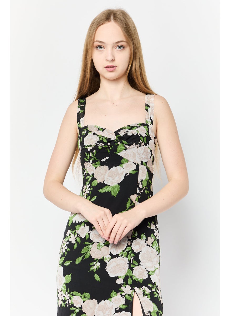 Lulus Women Floral Pattern Maxi Dress, Multicolor  - Image 2